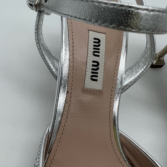 Authentic Miu Miu silver slingbacks - Picture 5 of 13